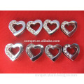 Best Selling Zinc Alloy Products Crystal Rhinestone Heart Slide Charms